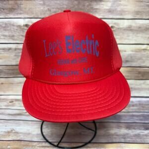 Lee's Electric, Nissin Red Men's Cap Vintage Insulated Foam Trucker Hat